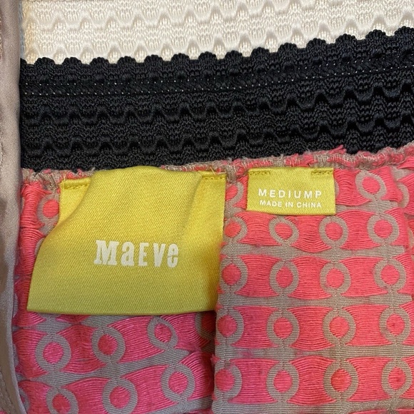 Maeve Anthropologie Polka Dot Pleated High Waisted Swing Skirt Size M Petite - Picture 10 of 15